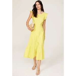 Marissa Webb Yellow Cutout Midi Dress Size 2